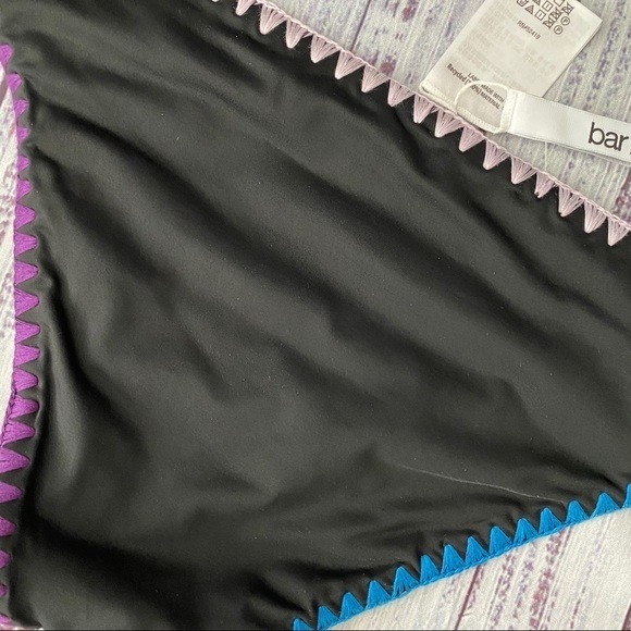 Bar III Hipster Bikini Swim Bottm with Crochet Smocking - Picture 4 of 4